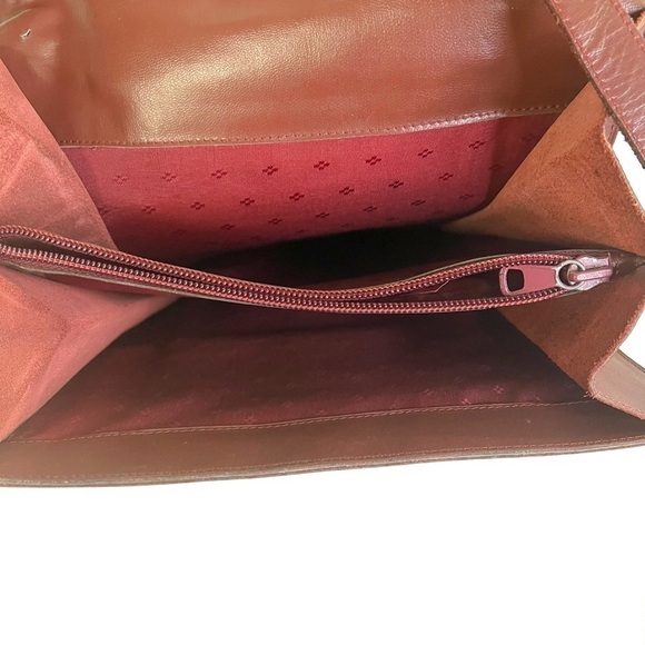 CARTIER crossbody bag vintage Cartier Bordeaux leather bag Cartier vtg  bag - Picture 11 of 17